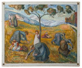 Les quatre saisons à Lens; l'automne, 1918, 64.5x80 cm