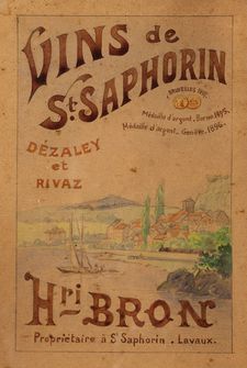 Projet d'affichette Vins de St-Saphorin, 22x14 cm